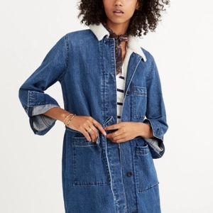 denim sherpa duster